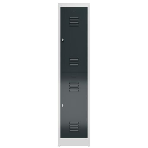 Doppelstöckiger Garderobenschrank ClassiX, Abteilbreite 400 mm