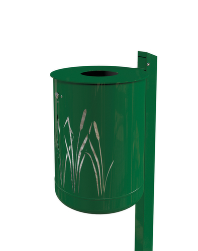 Abfallbehälter im Schilfdesign