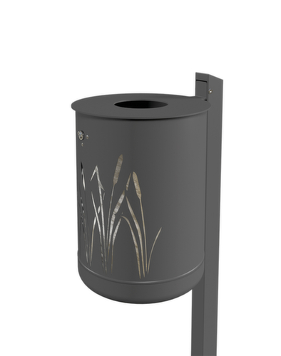 Abfallbehälter im Schilfdesign