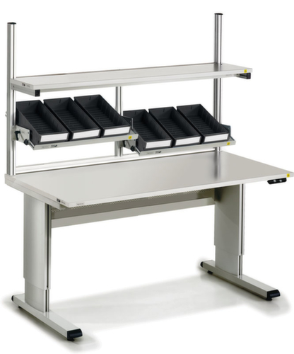 Treston SeitenverlÀngerung, Breite x Tiefe 400 x 800 mm, Platte RAL7035 Lichtgrau