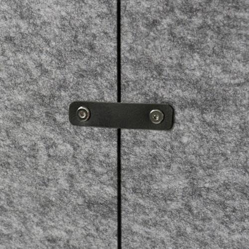 Rahmenlose Akustikstellwand freistehend, Höhe x Breite 1800 x 1000 mm, Wand grau meliert