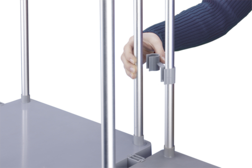 Hailo MĂŒllsackstĂ€nder, fĂŒr 120-Liter-SĂ€cke, Deckel grau