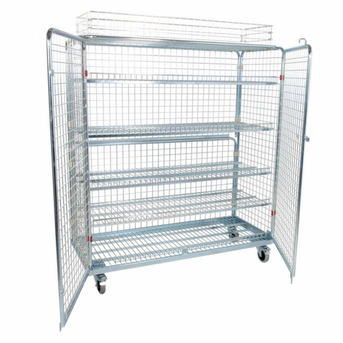 Rollbehälter mit Gitterwänden und Böden, Traglast 500 kg, Länge x Breite 620 x 1500 mm