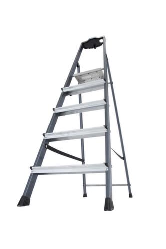 Krause Stufenstehleiter MONTO® Securo®, 5 rutschhemmend profilierte Stufen