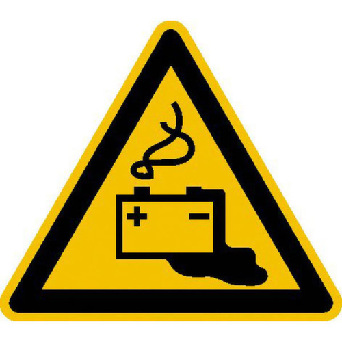 Warnschild SafetyMarking® vor Gefahren durch Batterien