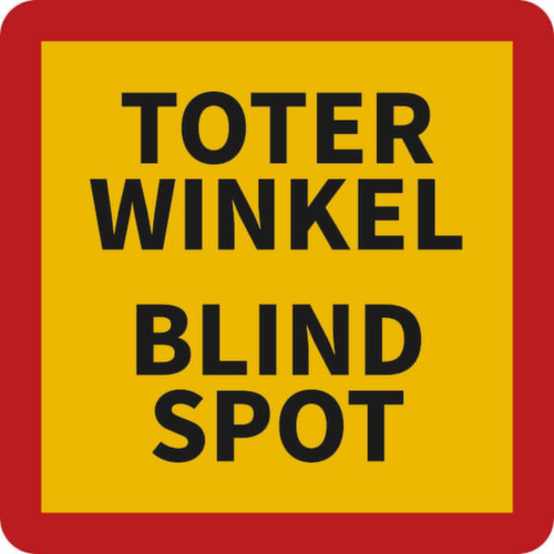 Hinweisschild SafetyMarking®, "Toter Winkel Blind Spot"