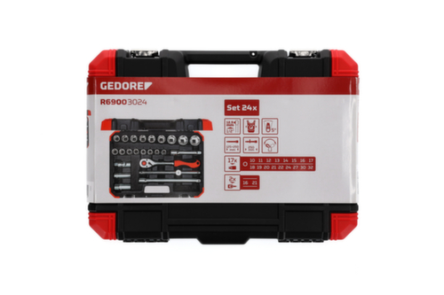 GEDORE R69003024 Steckschlüssel-Satz 1/2" 10-32mm 24-teilig