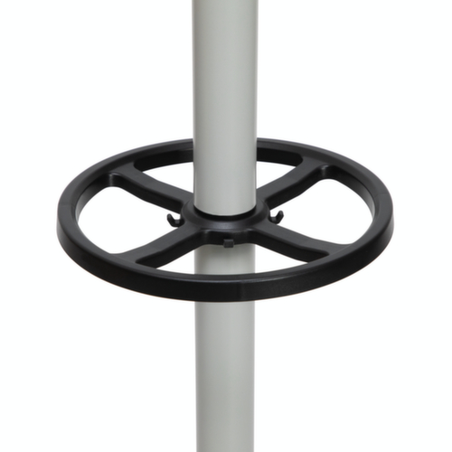 MAUL Garderobenständer MAULcaligo, mit 16/8/8 Haken, RAL9004 Signalschwarz / ähnlich RAL9006 Weißaluminium