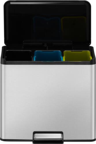 Tretabfallsammler EKO mit fingerabdruckfester Beschichtung, Inhalt 3 x 9 l