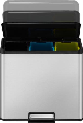 Tretabfallsammler EKO mit fingerabdruckfester Beschichtung, Inhalt 3 x 9 l