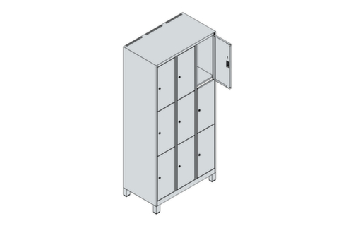 C+P SchlieĂfachschrank Classic Plus, 9 FĂ€cher