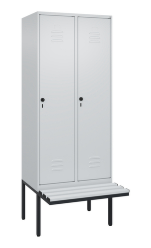 C+P Sitzbank-Spind Classic Plus für Schwarz-Weiß-Trennung, Abteilbreite 400 mm