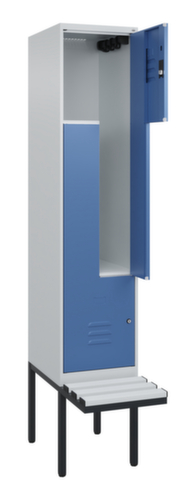 C+P Z-Spind Classic Plus mit untergebauter Sitzbank, Abteilbreite 400 mm