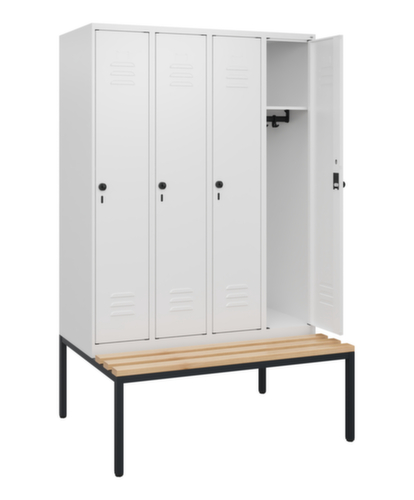 C+P Spind Classic Plus mit Sitzbank, Abteilbreite 300 mm