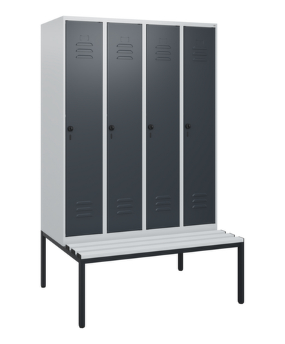 C+P Spind Classic Plus mit Sitzbank, Abteilbreite 300 mm