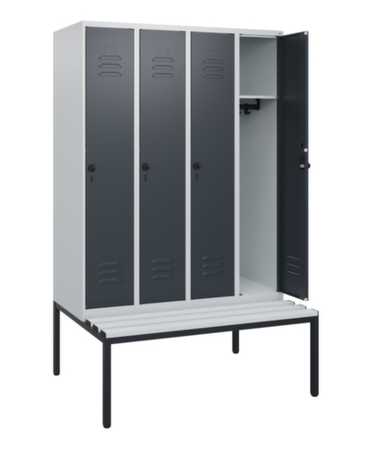 C+P Spind Classic Plus mit Sitzbank, Abteilbreite 300 mm