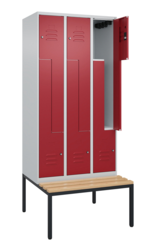 C+P Z-Spind Classic Plus mit untergebauter Sitzbank, Abteilbreite 300 mm