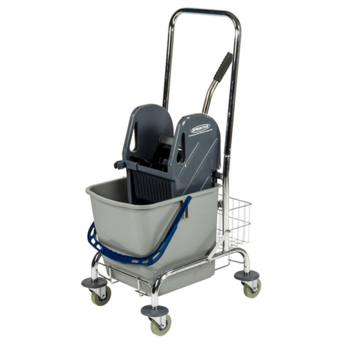 Universal-Nasswischwagen-Set, 1x27 l Eimer in grau/blau