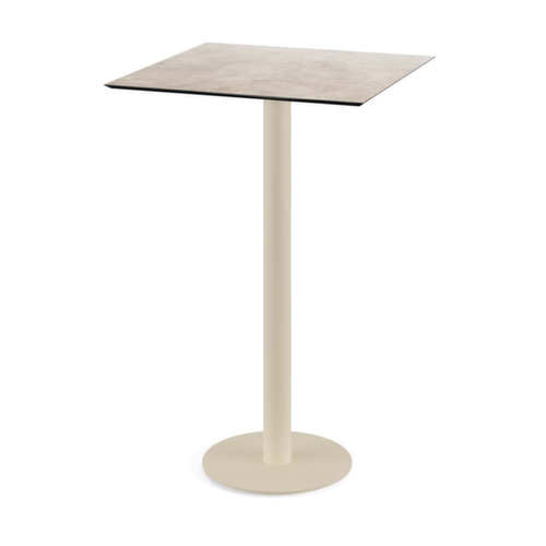VEBA Stehtisch Essentials Urban, Breite x Tiefe 700 x 700 mm, Platte Moonstone