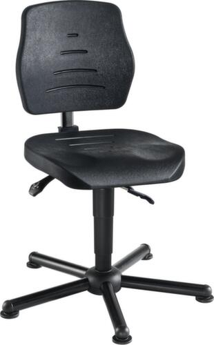 meychair Arbeitsdrehstuhl Workster Pro W15, Sitz PU-Schaum schwarz, mit Gleitern
