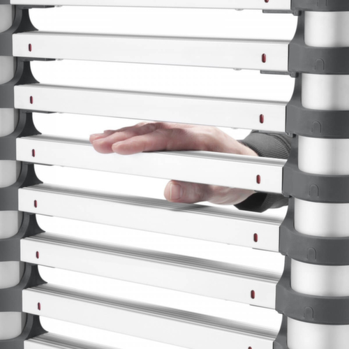 Hailo Teleskop-Anlegeleiter FlexLine T80 mit Sprossen