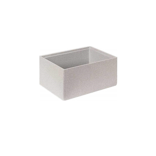 Euronorm-Stapelbehälter mit Isolierbox, grau, Inhalt 22,5 l, Auflagedeckel für Isolierbox