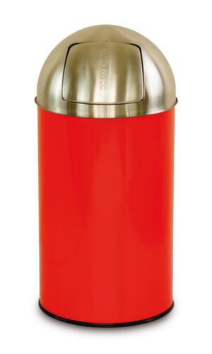 UDOBÄR Edelstahl-Abfallbehälter, 50 l, rot