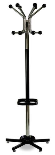 UDOBÄR Garderobenständer mit Schirmhalter, schwarz/silber