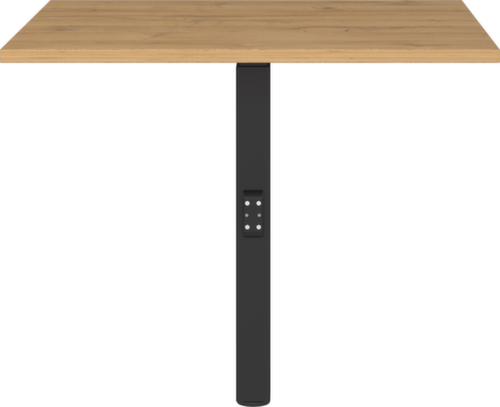 Eckiges Verkettungselement GW-MAILAND 7906 mit Stützfuß, Breite x Tiefe 800 x 800 mm, Platte Grandson-Eiche
