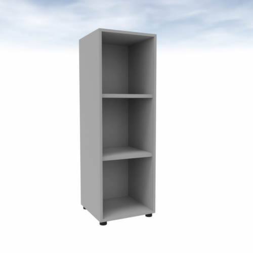 Quadrifoglio Büroregal T45, Breite 430 mm, 3 OH, alusilber