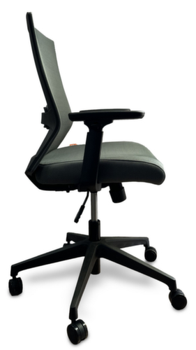 UDOBĂR BĂŒrodrehstuhl Iron mit Synchronmechanik, NetzrĂŒckenlehne mit RĂŒckentrĂ€ger, grau