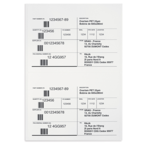 WiderstandsfÀhige Etiketten 210 x 297 mm