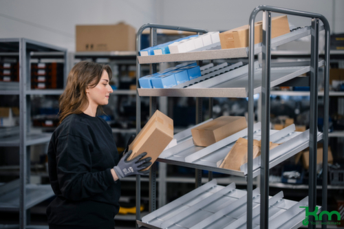 Kongamek Rollenbahn für Kommissionierwagen