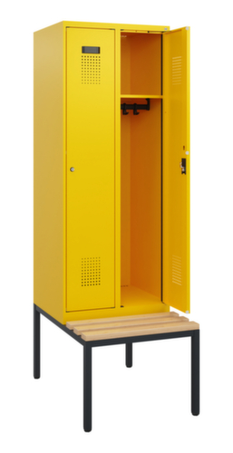 C+P Spind Evolo PLUS mit Sitzbank, Abteilbreite 300 mm