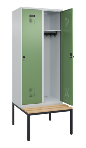 C+P Spind Evolo PLUS mit Sitzbank, Abteilbreite 400 mm