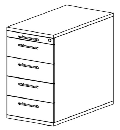 Standcontainer Up and Down, 4 Schublade(n), grau/grau