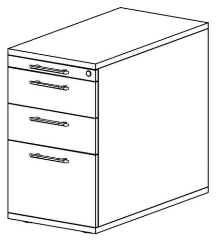 Standcontainer Up and Down, 2 Schublade(n), Eiche/Eiche