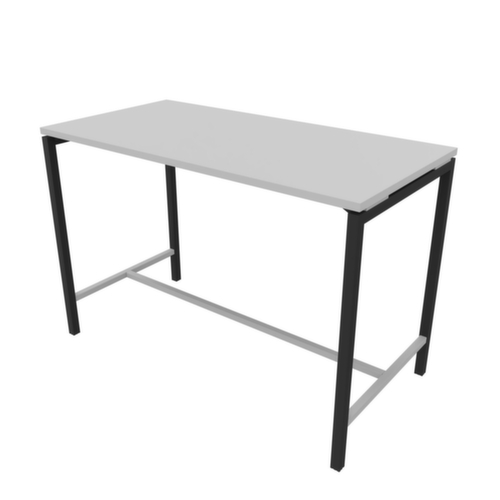 Quadrifoglio Stehtisch Creo für Besprechungen, Höhe x Breite x Tiefe 1070 x 1600 x 800 mm, Platte grau