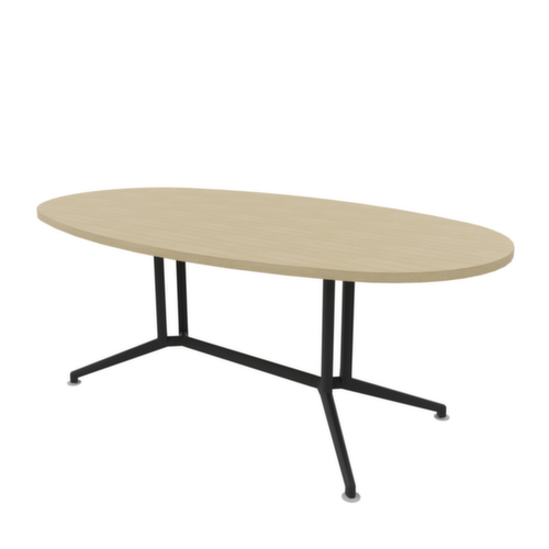 Quadrifoglio Konferenztisch X2, Breite x Tiefe 2000 x 1100 mm, Platte Eiche