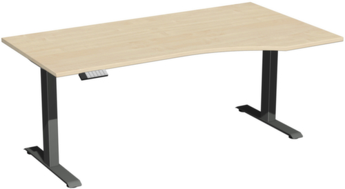 Gera Elektrisch höhenverstellbarer Freiform-Schreibtisch Elevate Basic mit T-Fußgestell