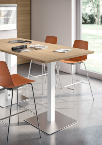 Quadrifoglio Stehtisch Greko für Besprechungen, Höhe x Breite x Tiefe 1070 x 2100 x 1000 mm, Platte Eiche