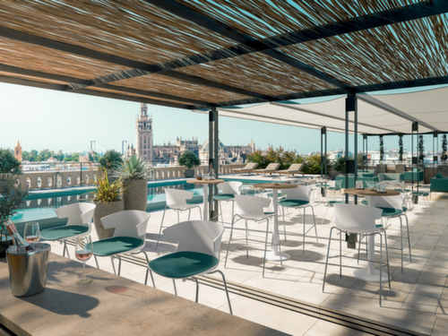 Quadrifoglio Kunststoffschalenstuhl COVE mit 4-Fußgestell, weiß