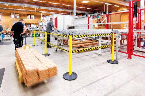 Gurtpfosten Safety mit 2 Gurten, Gurtlänge 2,3 m, Pfosten Aluminium