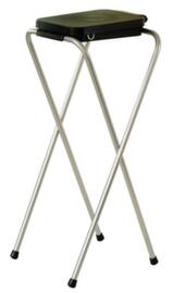 UDOBÄR Müllsackständer, für 120-Liter-Säcke, silber, Deckel schwarz