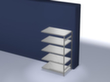 hofe System-Steckregal in Standard Bauart, Höhe x Breite x Tiefe 2000 x 1310 x 835 mm, 5 Böden