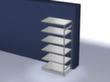 hofe Traversenregal in mittelschwerer Bauart, Höhe x Breite x Tiefe 2500 x 1310 x 835 mm, 6 Böden