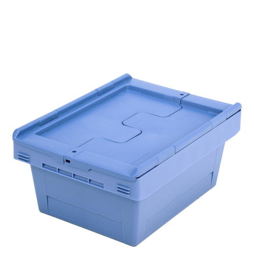 BITO Bac réutilisable plombable, capacité 16 l, Couvercle à charnière en 2 parties