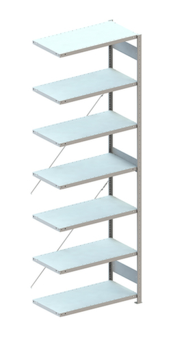META Panneau d'extension pour le rayonnage sans CLIP vis, hauteur x largeur x profondeur 3000 x 1006 x 536 mm, 7 tablettes