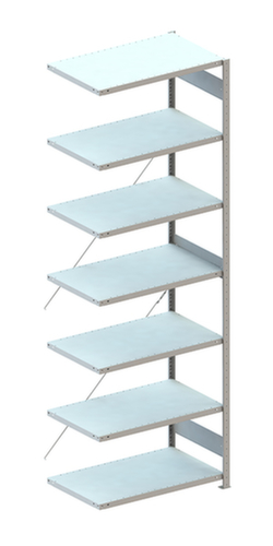 META Panneau d'extension pour le rayonnage sans CLIP vis, hauteur x largeur x profondeur 3000 x 1306 x 636 mm, 7 tablettes