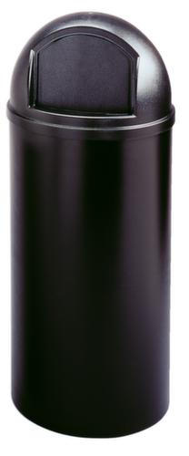Rubbermaid Poubelle coupe-feu Marshal® Classic, 80 l, noir, couvercle noir
